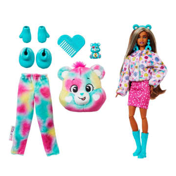 Muñeca Barbie Cutie Reveal De La Serie 2 De La Colección Care Bears Con Accesorios, Osito Good Vibes Bear Con 10 Sorpresas - Imagen 5 de 6