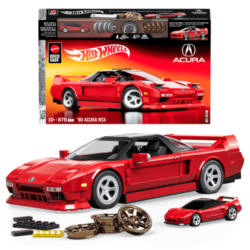 Mattel Brick Shop Hot Wheels '90 Acura Nsx, Bouwspeelgoed (876 Onderdelen), Voor Verzamelaars