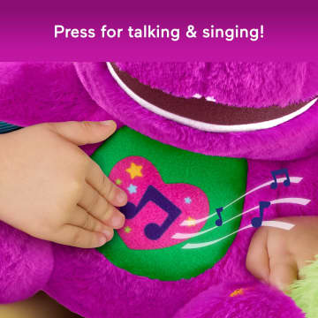 Fisher-Price Barney's World Sing Along Barney Plush, 10.5-Inch Figure, Songs, Sounds & Soft Texture