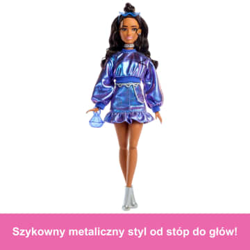 Barbie Deluxe Style Lalka modowa #7 Metaliczny niebieski komplet Zabawka 4+ - Image 4 of 6