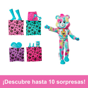 Muñeca Barbie Cutie Reveal De La Serie 2 De La Colección Care Bears Con Accesorios, Osito Good Vibes Bear Con 10 Sorpresas