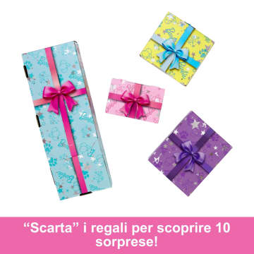 Barbie Party Unboxed, Serie Compleanno Del Cucciolo, Bambola Birthday Bows E Accessori, Con 10 Sorprese