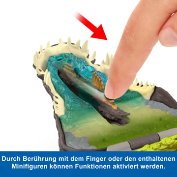 Jurassic World Rebirth, Kleines Abenteuer-Spielset in Form Eines Spinosaurus-Kopfes, Interaktive Funktionen Und Figuren