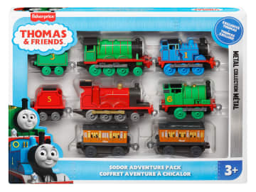 Thomas & Friends Multipack By Fisher-Price, 6 Toy Engines & 2 Cargo Cars [Walmart Exclusive]