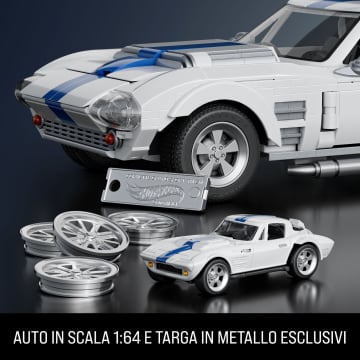 Mattel Brick Shop Hot Wheels Corvette Grand Sport, Kit Giocattolo Da Costruire (918 Pezzi) Per Collezionisti