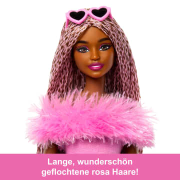 Barbie Deluxe Style-Puppe Nr. 4 Mit Weichem Rosafarbenem Jumpsuit Und Rosa Und Braunen Geflochtenen Zöpfchen