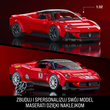 Mattel Brick Shop Klocki Hot Wheels Speed Series Maserati MC20 Samochód do zbudowania 250 elementów Zabawka Zestaw konstrukcyjny dla kolekcjonerów - Image 3 of 6