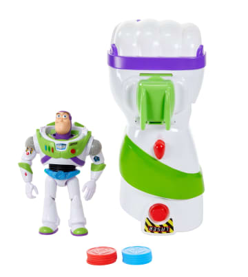 Disney Pixar Toy Story Buzz Lightyear 7 Inch Figure & Punch Launcher Toy, Lights & Sound, 5 Discs - Imagen 3 de 6
