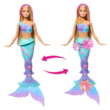 Muñeca De Sirena Mágica De Flores Barbie Con Función De Flores Sorpresa Y Accesorio De Diadema De Perlas