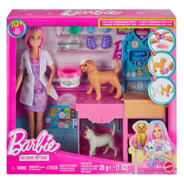 Conjunto Clínica Veterinaria De Barbie Con Muñeca De Pelo Rosa, Muebles De Consulta Veterinaria Y Más De 10 Accesorios - Image 6 of 6