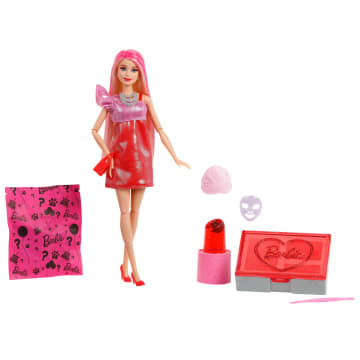 Barbie Party Unboxed Serie Festa Glamour Bambola Rossa Brillante E Accessori, Con 10 Sorprese - Image 2 of 5