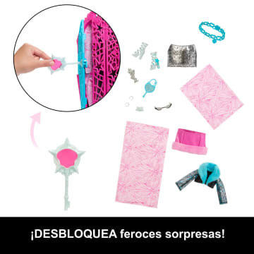 Conjunto De Juego De Catty Noir De Skulltimate Secrets Hauntlywood Mysteries De Monster High, Muñeca Con Más De 19 Sorpresas