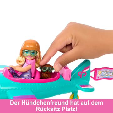 Barbie Chelsea-Spielset Aus Puppe Und Flugzeug, Zweisitzerflugzeug Mit Drehpropeller Und 7 Zubehörteilen - Image 3 of 6