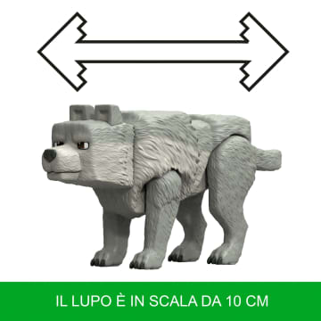 Minecraft Action Figure Di Dennis Il Lupo E Accessori, Set Di Giocattoli Da 8,2 Cm Circa Ispirato A Un Film Minecraft