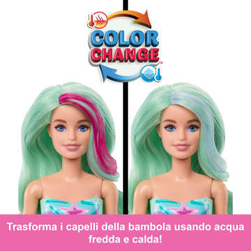 Barbie Color Reveal, Bambola E Accessori Della Serie Sirena Con 6 Sorprese, Capelli Cambia Colore