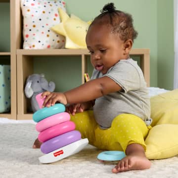 Fisher-Price-Pyramide Arc-En-Ciel-Jouet D’Éveil À Empiler Pour Bébés - Imagen 4 de 6