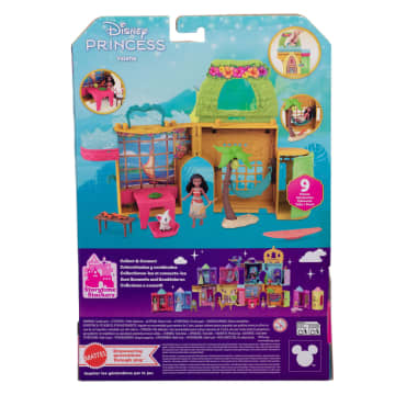 Casa De Muñecas Storytime Stackers De Vaiana De Disney Princesas Con Muñeca Pequeña, Animal Amigo Y Nueve Accesorios