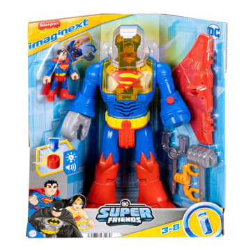Imaginext DC Super Friends Superman Insider E Corazza, Robot Con Luci E Suoni, 6 Pezzi