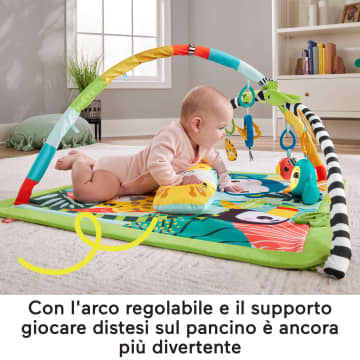 Fisher-Price Palestrina 5 Sensi Nella Foresta 3 in 1, Con Cuscino Di Supporto E 6 Giocattoli Per Neonati E Bambini Piccoli