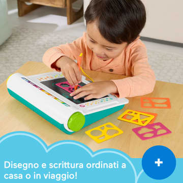Fisher-Price Postazione Impara E Scarabocchia, Tablet Ordinato Per Disegno E Scrittura Con Schermo Lcd Per Bambini