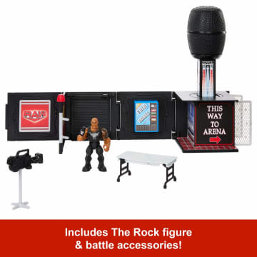 WWE Knuckle Crunchers Final Boss Microphone Playset With The Rock Action Figure & 2 Accessories - Image 5 of 6