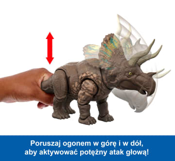 Jurassic World Eotriceratops Gigantyczny atak Figurka z funkcją ataku Zabawka dinozaur 4+ - Imagen 3 de 5