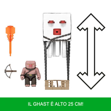 Minecraft, Ghast Attacco Esplosivo, Set Con Action Figure, Luci, Suoni E Molto Altro Ispirati Al Film