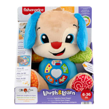 Fisher-Price Ridi E Impara Peluche Musicale Cagnolino Smart Stages, Giocattolo Musicale Per L'Apprendimento Per Neonati, Versione Multilingue