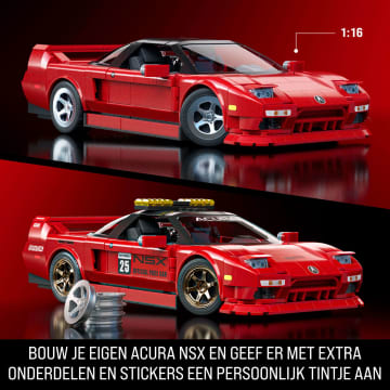 Mattel Brick Shop Hot Wheels '90 Acura Nsx, Bouwspeelgoed (876 Onderdelen), Voor Verzamelaars - Image 3 of 6