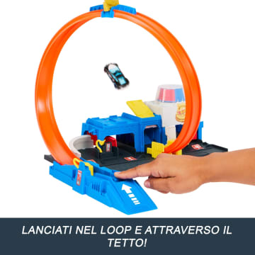 Hot Wheels City Super Stazione Di Polizia Playset Con Macchinina Giocattolo in Scala 1:64 E Pista Regolabile