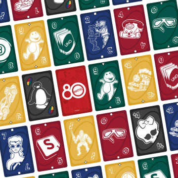 UNO-Jeu De Cartes Rouge Rubis 80 Ans Mattel-Pour Toute La Famille