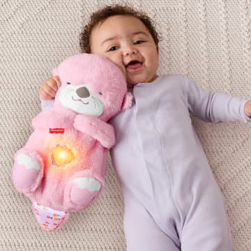 Fisher-Price Schlummer-Otter, Pinkes Plüschspielzeug Für Babys, Spieluhr Mit Atembewegungen - Image 3 of 6