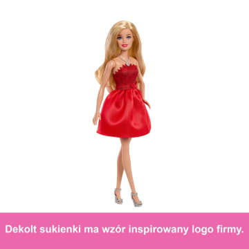 Barbie Mattel 80-lecie Rubinowa sukienka Lalka kolekcjonerska Zabawka 3+