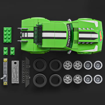 Conjunto De Construcción Del Custom'68Camaro De Hot Wheels De Mattel Brick Shop (289Piezas) Para Coleccionistas