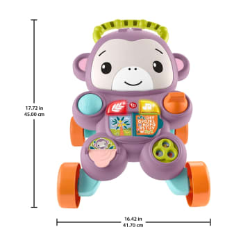 Fisher-Price Learn With Me Purple Monkey Walker Baby Learning Toy With Music & Lights