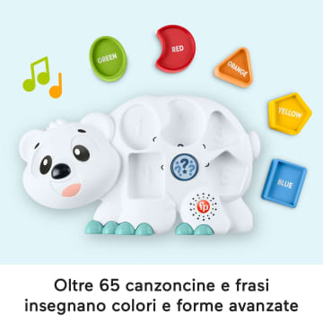 Fisher-Price Parlamici Fabietto Orsetto Forme E Colori Giocattolo Didattico, Puzzle Con Forme, Versione Italiana