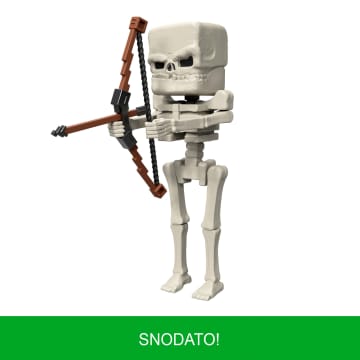 Minecraft Action Figure Scheletro E Accessori, Set Di Giocattoli Da 10 Cm Ispirato A Un Film Minecraft