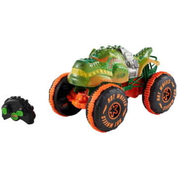 Hot Wheels Monster Trucks RC Rageasaur Todoterreno De Juguete Con Control Remoto Y Pilas A Escala 1:15