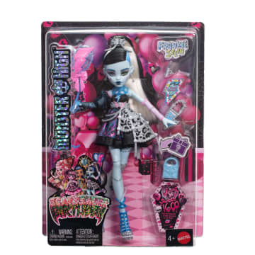 Monster High Scary Sweet Birthday, Bambola Frankie Stein in Abito Da Party Con Palloncino E Regalo