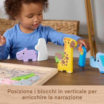 Fisher-Price Puzzle Animali in Legno, Giocattolo Cercaforme Per Bambini, 13 Pezzi in Legno - Imagen 4 de 6
