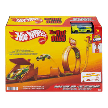 Hot Wheels Action Hot Ones Kaskaderski skok Tor wyścigowy Zestaw + 1 samochód w skali 1:64 Zabawka 3+ - Image 7 of 7