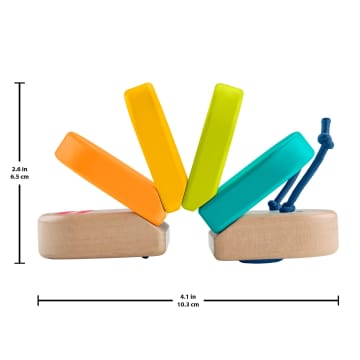 Fisher-Price Wooden Clacker Caterpillar Developmental Activity Rattle Toy For Baby, 1 Wood Piece - Image 5 of 5
