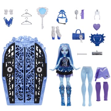Conjunto De Juego De Abbey Bominable De Skulltimate Secrets De Monster High, Muñeca Con Más De 19 Sorpresas