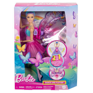 Dansçıdan Kelebeğe Dönüşebilen 2'Si 1 Arada Mor Saçlı Barbie Kelebek Dansçı Bebek
