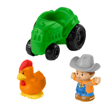Fisher-Price Little People Farma i traktor + 2 figurki Zabawka Zestaw prezentowy dla małych dzieci