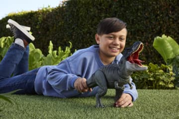Jurassic World: Die Wiedergeburt Power Devour Tyrannosaurus Rex-Dinosaurierfigur, Dauer-Beiß-Attacke, Lichter Und Geräusche - Image 2 of 6