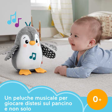 Fisher-Price Pinguino Dolci Coccole Per Il Gioco Distesi Sul Pancino, Con Musica E Ali Che Si Muovono Mentre L'Amichetto Di Peluche Si Attiva - Image 2 of 6