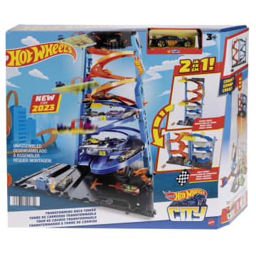 Hot Wheels City Transforming Race Tower Playset, Track Set With 1 Toy Car