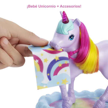 Conjunto De Juego De Barbie Dreamtopia Con Muñeca Barbie, Mascota Unicornio Y Orinal Que Cambia De Color