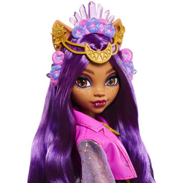 Monster High Monster Fest Clawdeen Wolf, Bambola Alla Moda Con Outfit Da Festival, Poster Della Band E Accessori